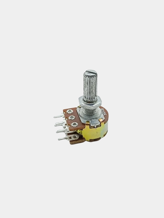 Potensiometr rezistor o‘zgaruvchan WH148-1 B100K 100 kOm, mono, 3 pin, L20 mm, 2-dona