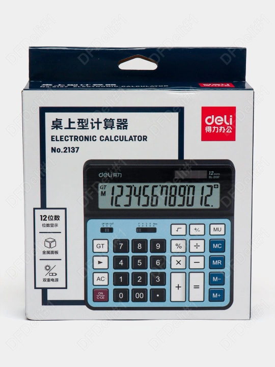 Kalkulyator, 12 bit, 2137 Deli, 2137bl