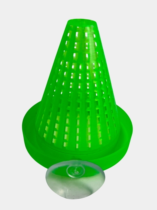 So‘rg‘ichli plastik akvarium oziqlantiruvchi 7 sm qizil qurt konusli oziqlantiruvchi bezak