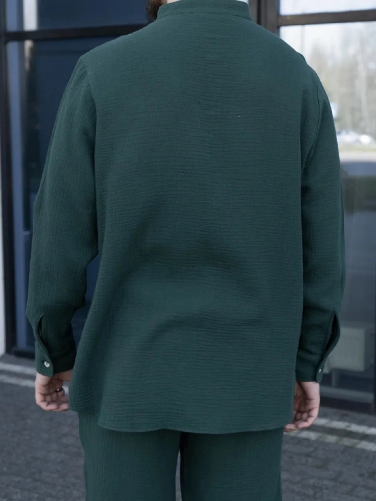 Ikki qismli kiyim erkaklar uchun, yozgi, oversize ko‘ylak + shimlar