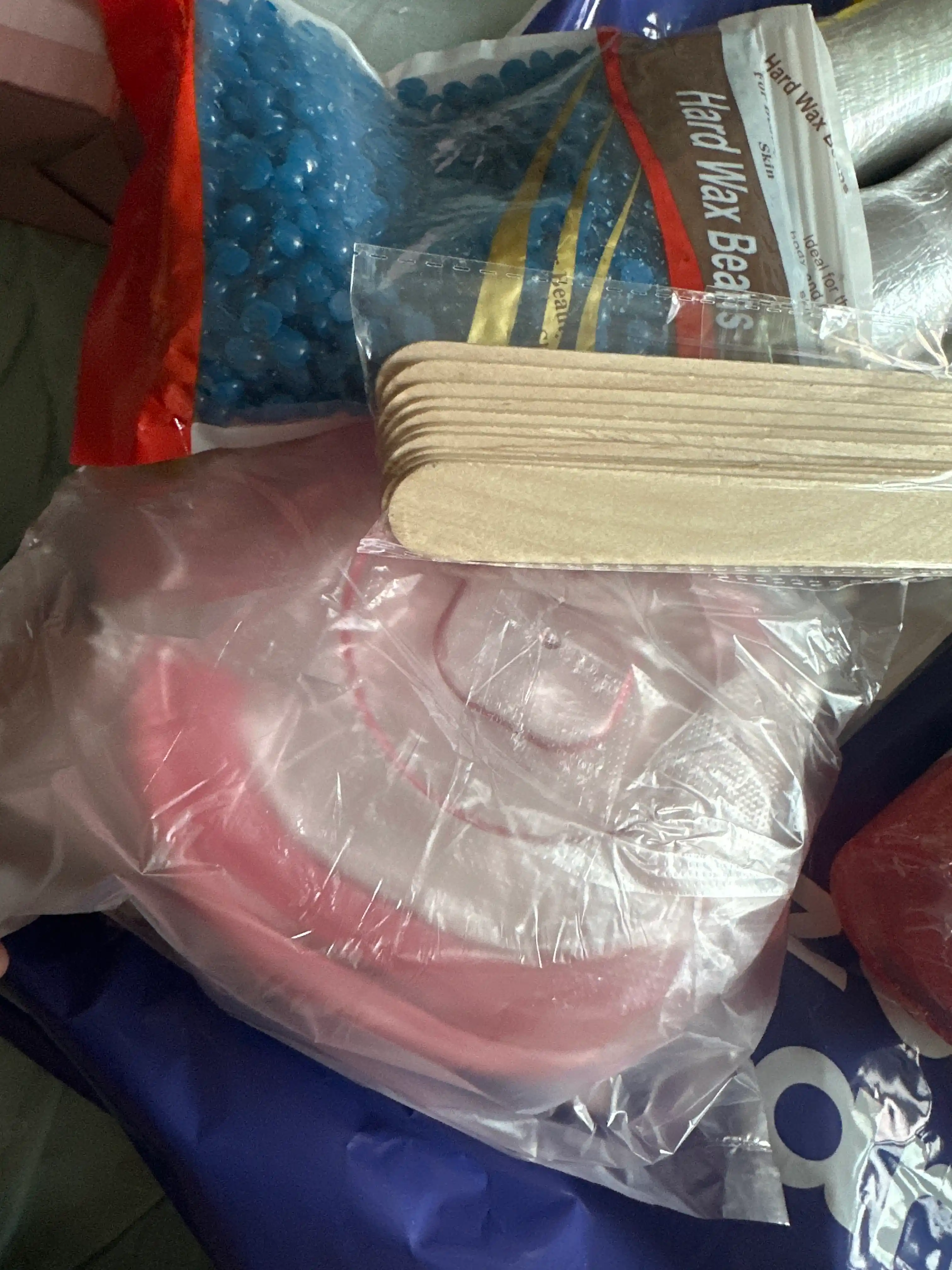 Depilyatsiya uchun yig‘iladigan silikon vaks isitkich, 400 ml, vosk va shpatellar