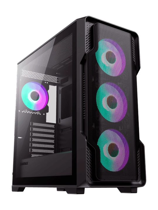 Компьютерный корпус GameMax Siege Black, Mid-Tower, ARGB