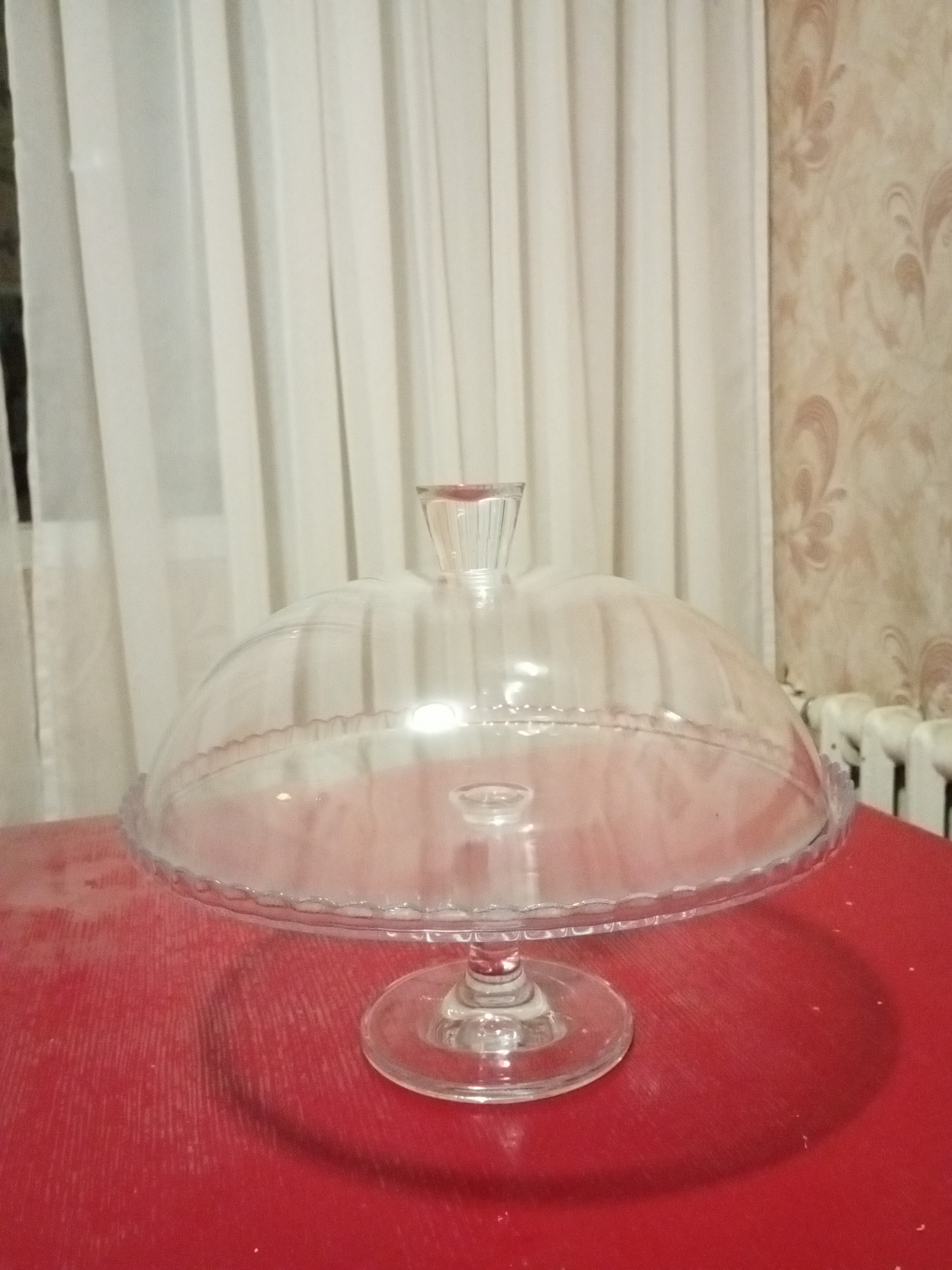Тортница с крышкой Pasabahce Patisserie, стеклянная подставка для торта с крышкой, 1 шт