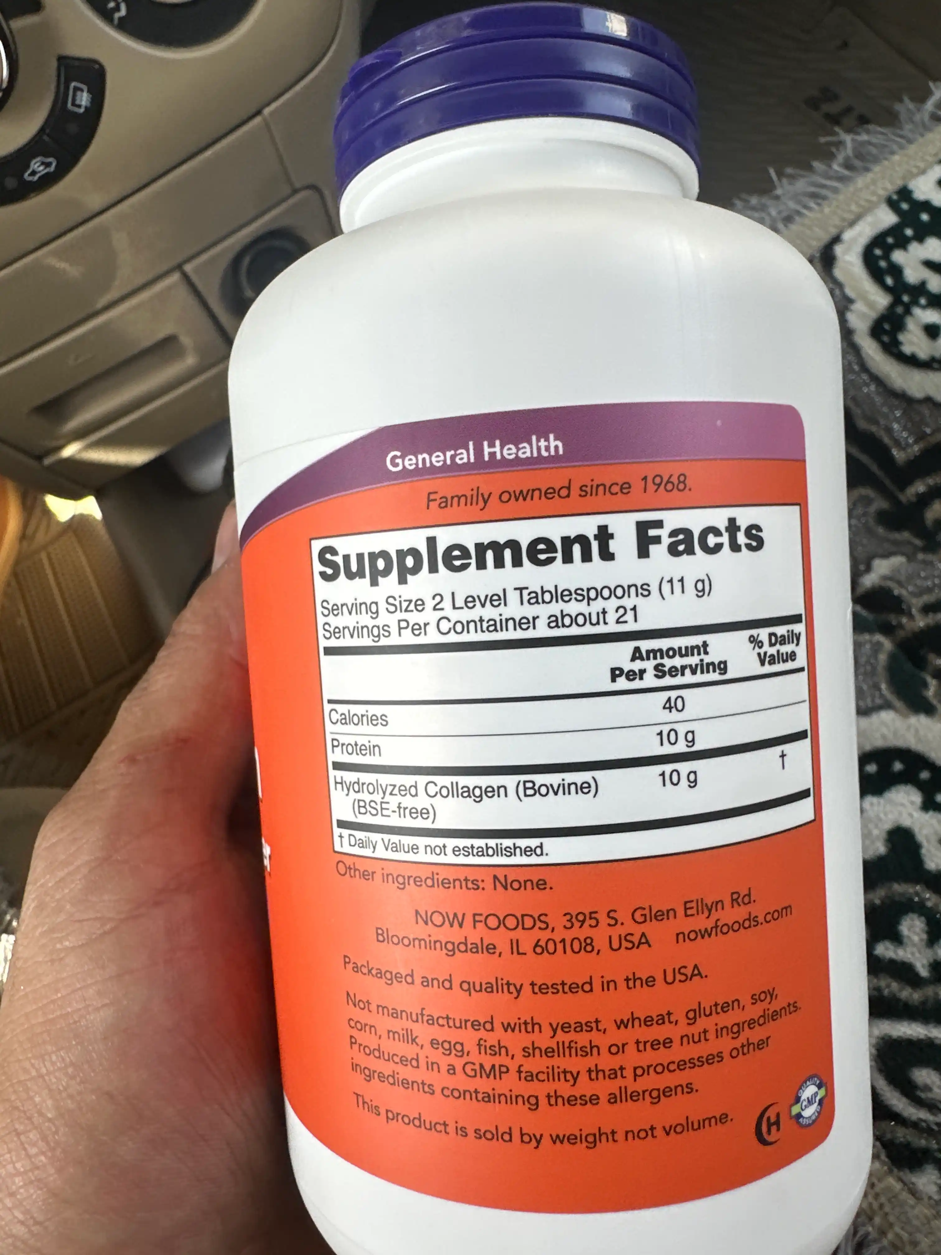 Kollagen NOW Supplements, kukun va kapsulalarda