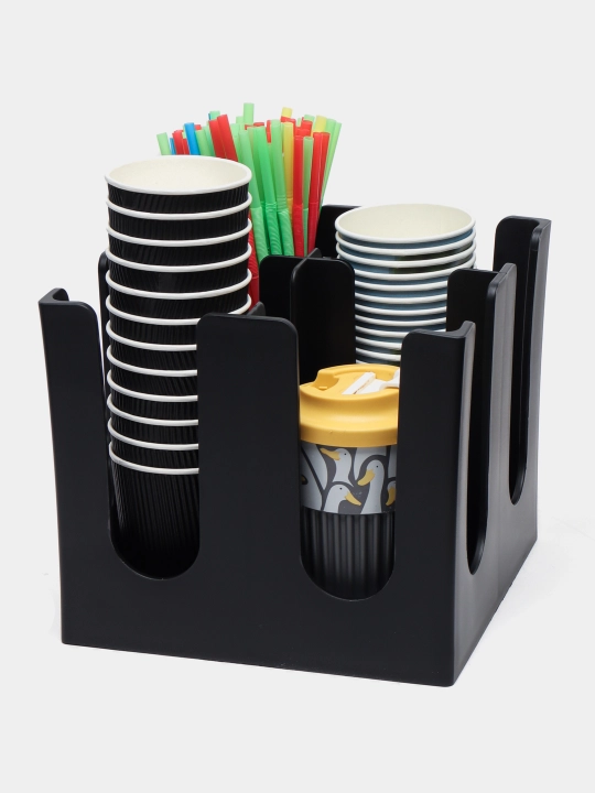 Stakan va qopqoqlar uchun dispenser, kafe, ofis, uy, umumiy ovqatlanish joyi, restoran