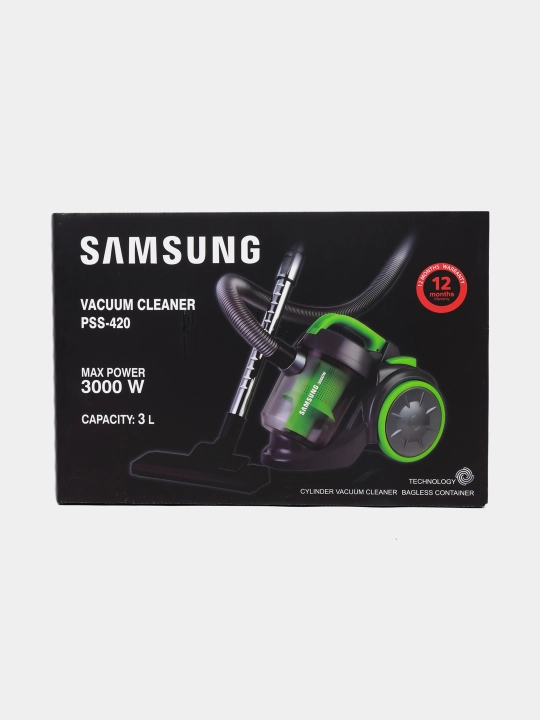 Пылесос Samsung мощный 3000W, инновационный циклонный, телескопической трубой, HEPA фильтр