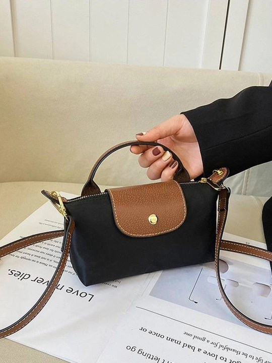 Sumka ayollar uchun, mini Longchamp uslubida, kichkina krossbodi sumka-kosmetichka