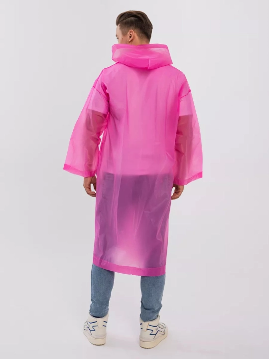 Дождевик с капюшоном, плащ EVA на кнопках, унисекс