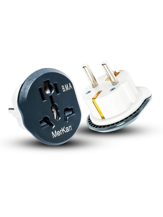 Merkan Universal adapter, evro va o'zb rozetka uchun, Merkan KT168, terminator, 16 A - 