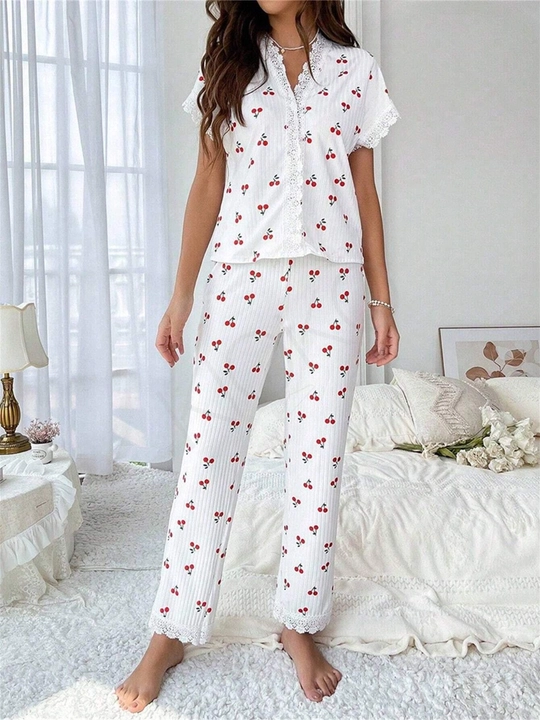 Ayollar pijamasi Kioko, ayollar uchun ikki qismli pijama, uy kiyimi, ayollar uy kostyumi