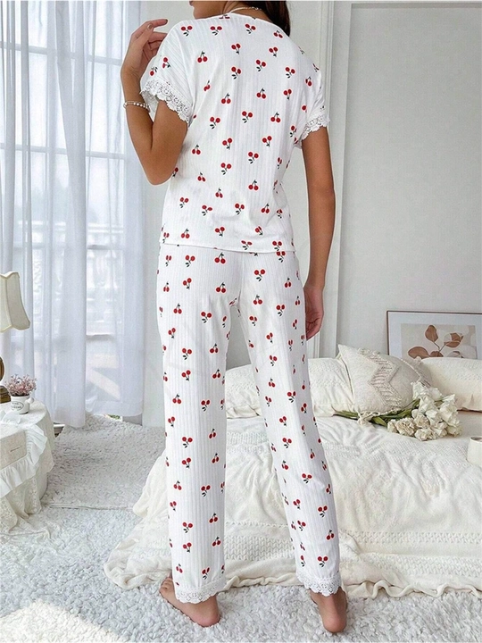 Ayollar pijamasi Kioko, ayollar uchun ikki qismli pijama, uy kiyimi, ayollar uy kostyumi