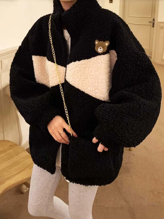 Ayollar va Qizlar uchun Teddy kurtka ayiqcha vishevkali