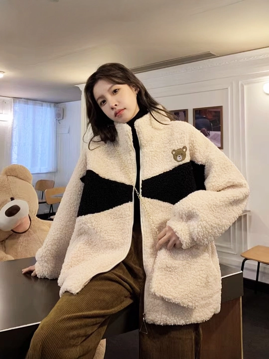 Ayollar va Qizlar uchun Teddy kurtka ayiqcha vishevkali