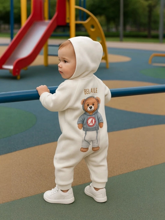 Боди песочник с капюшоном "Teddy" для детей, летний и весенняя - 