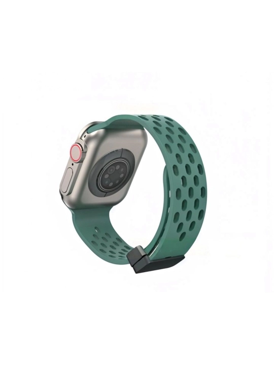 Sport silikon bilaguzuk, magnit asosli, Apple Watch 42, 44, 45, 49 mm uchun - 