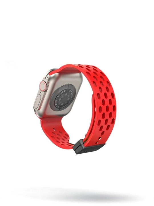 Спортивный силиконовый ремешок, на магнитной основе, для Apple Watch 42, 44, 45, 49 мм - 
