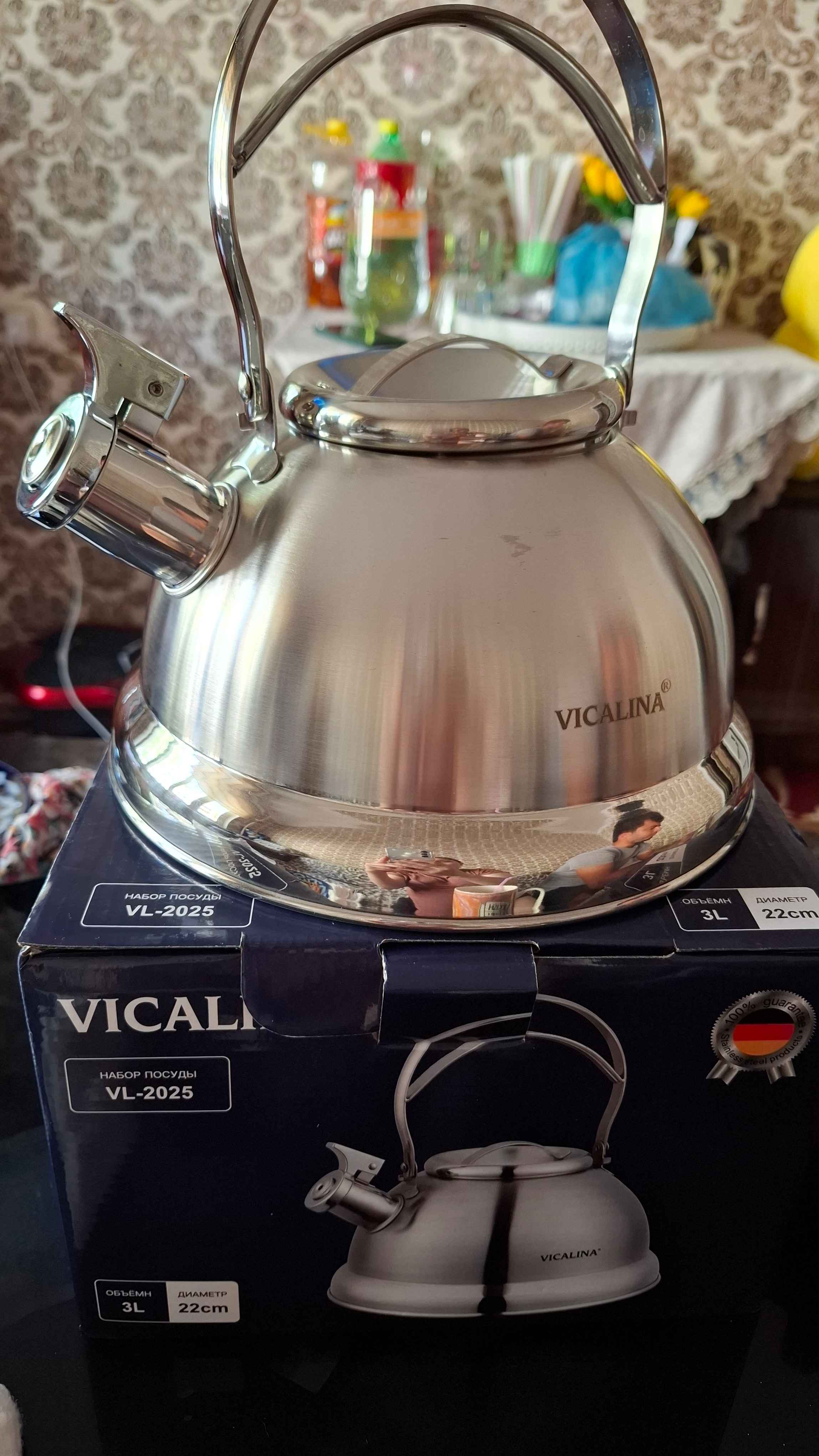 Чайник со свистком Vicalina 3 л, для газа и всех видов плит