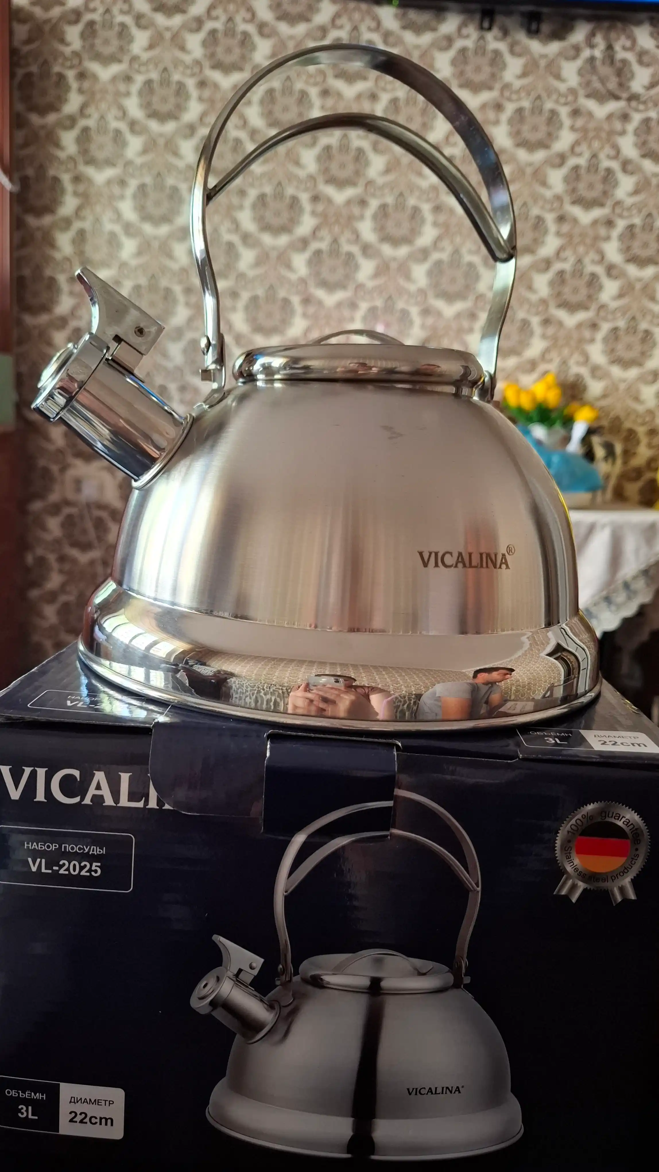 Чайник со свистком Vicalina 3 л, для газа и всех видов плит