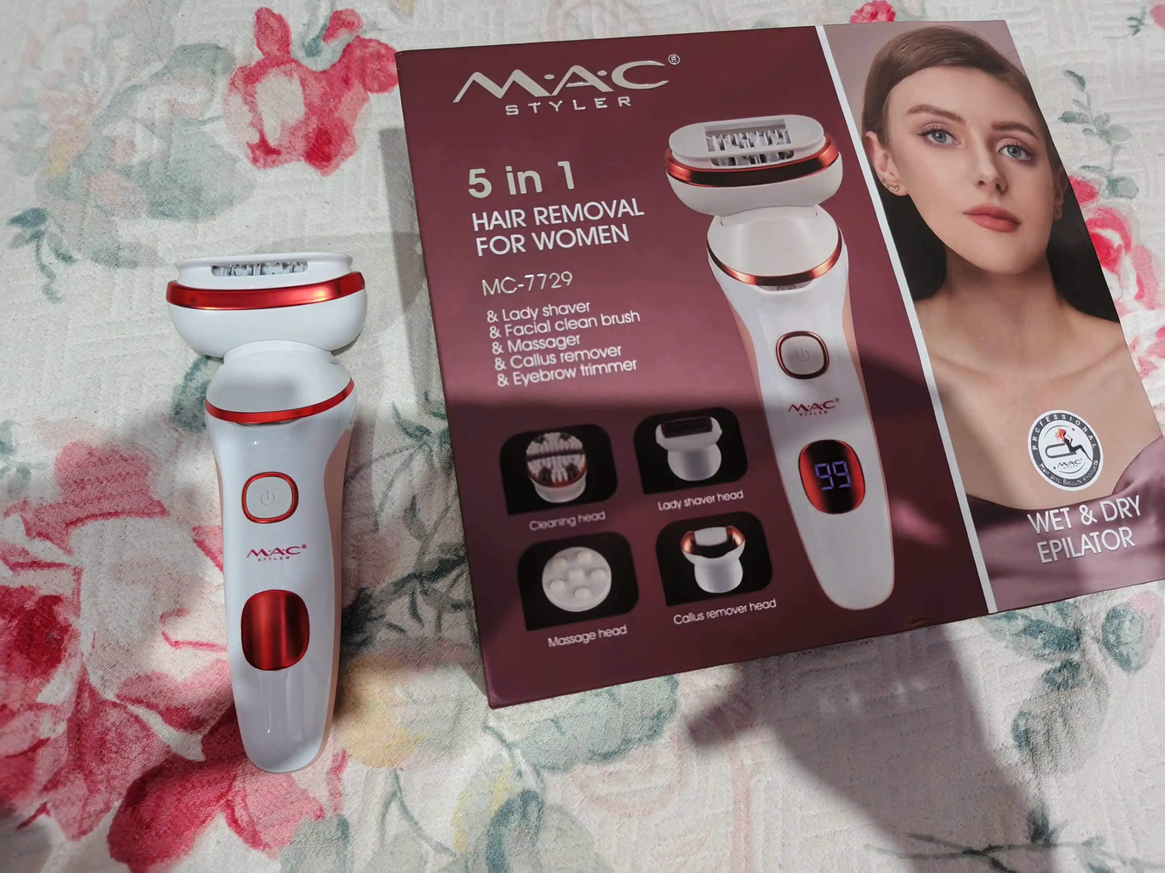 Epilyator simsiz MAC styler, ayollar uchun professional depilyator