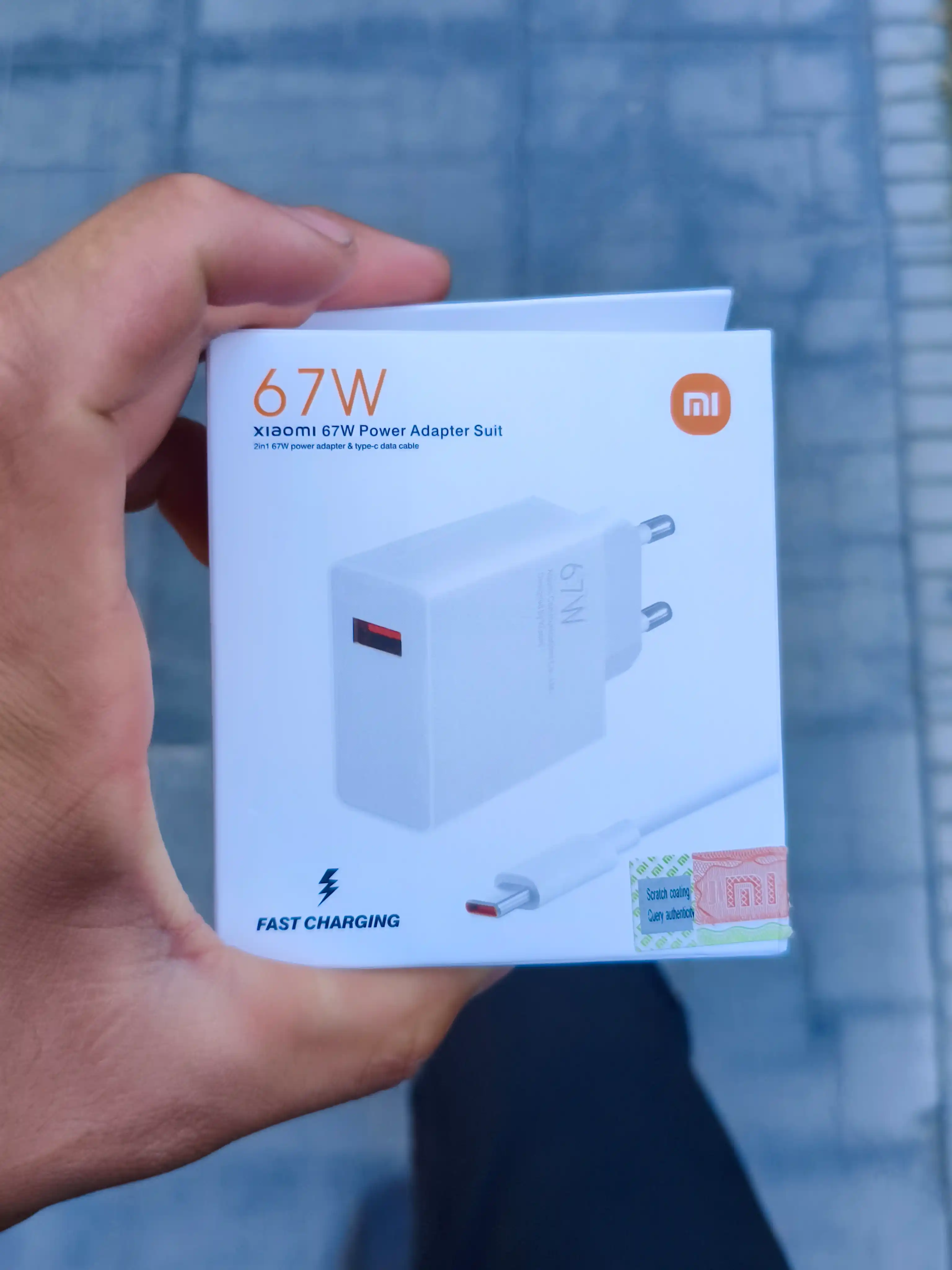 Xiaomi Turbo 67W % quvvatlash qurilmasi Typ-C kabel bilan
