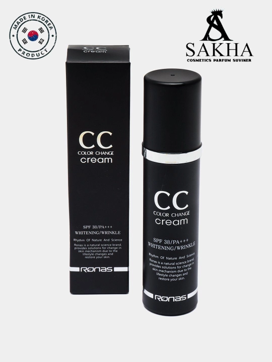 Крем CC для отбеливания кожи и борьбы с морщинами - RONAS CC Color Change CreamSPF38/PA+++ - 