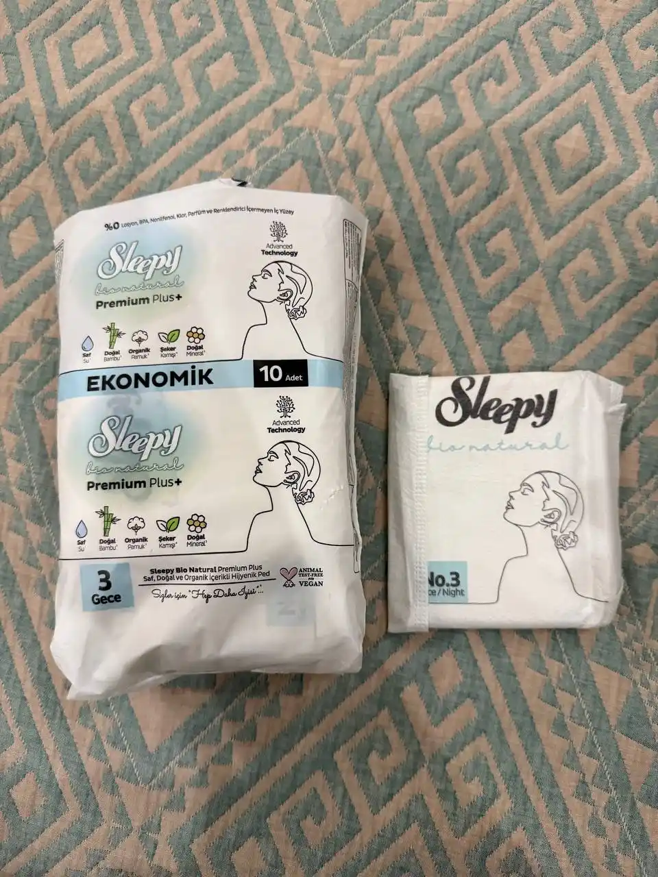 Gigiyenik prokladkalar Sleepy Bio Natural Plus+ Night (№3/10 dona)