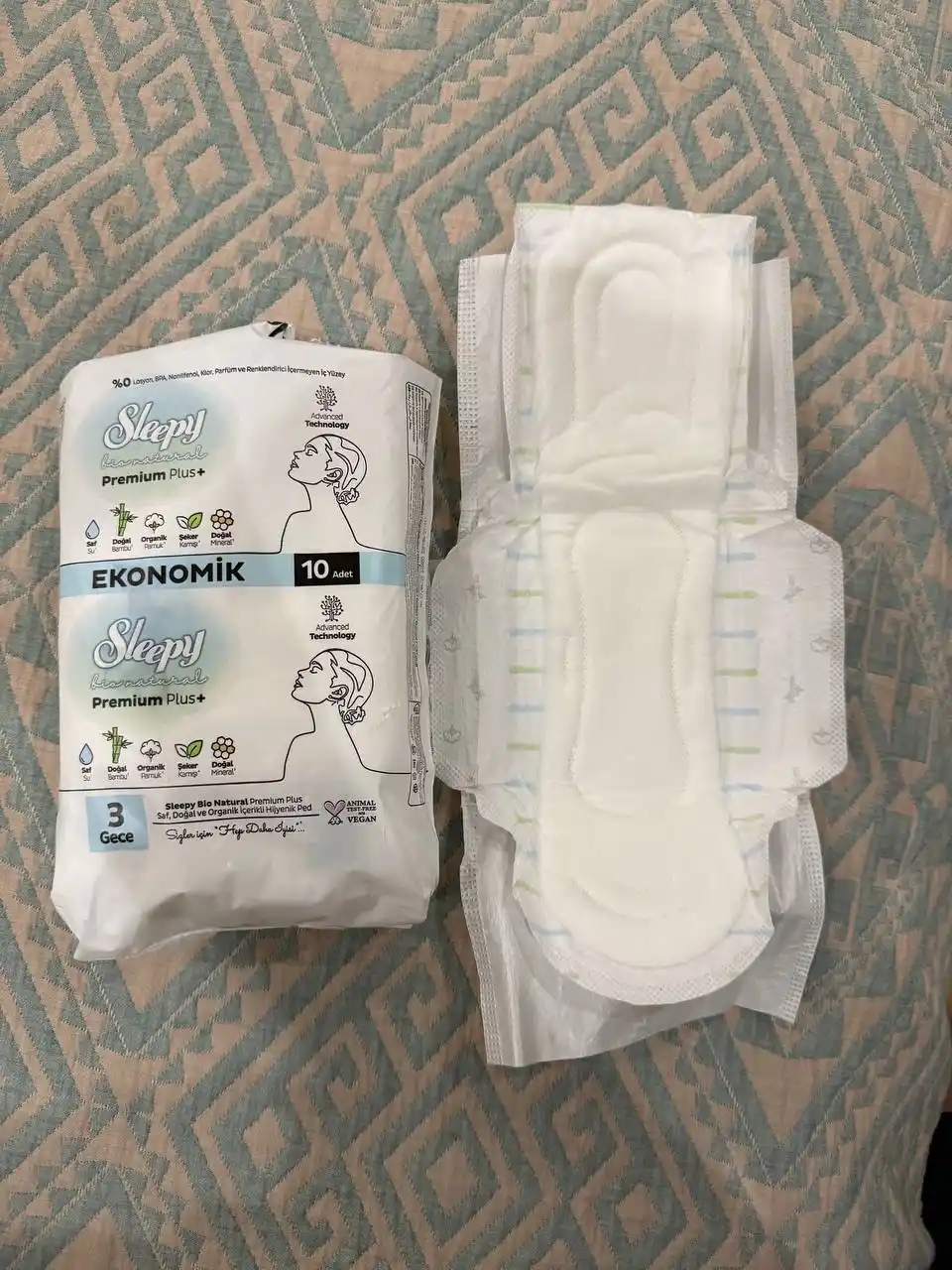 Gigiyenik prokladkalar Sleepy Bio Natural Plus+ Night (№3/10 dona)
