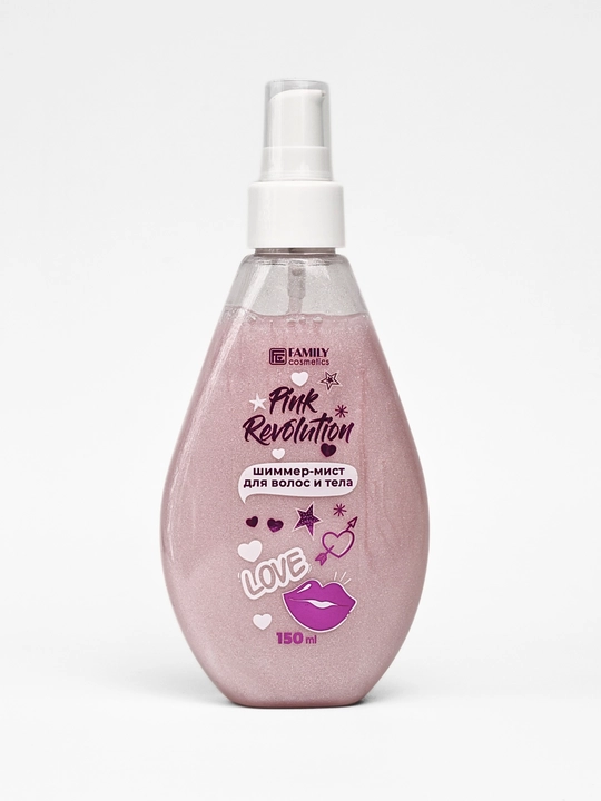 Шиммер мист для тела и волос Gold Glam, Pink Revolution, Silver Sparkle, 150 мл