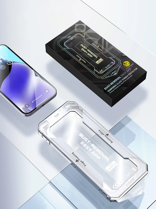 GlassPro iPhone 14, 15, 16 Pro, Max uchun zarbaga qarshi, himoya oynasi