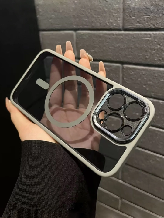 Chexol MagSafe iPhone 11,12,13,14,15,16,17,Pro,Max, gilof uchun,shaffof,moviy,kulrang,qora