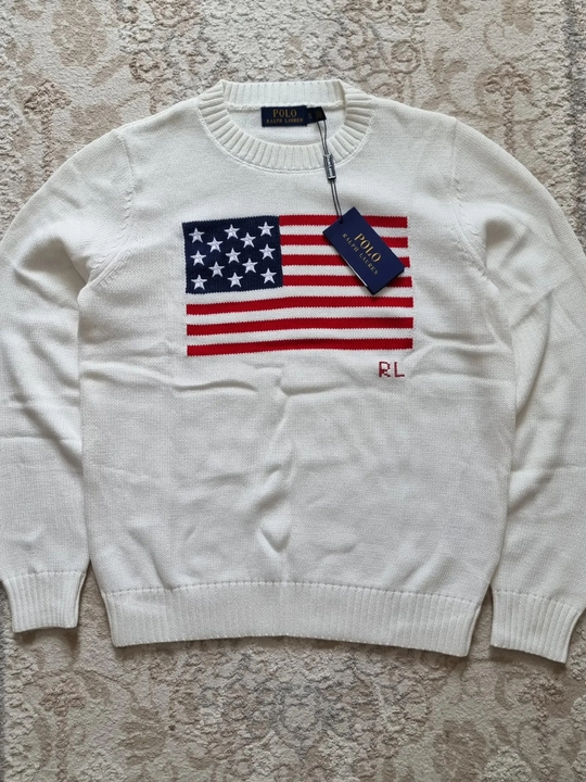 Ayollar uchun Polo Ralph Lauren dan AQSH bayrog‘i naqshi tushirilgan sviter - 
