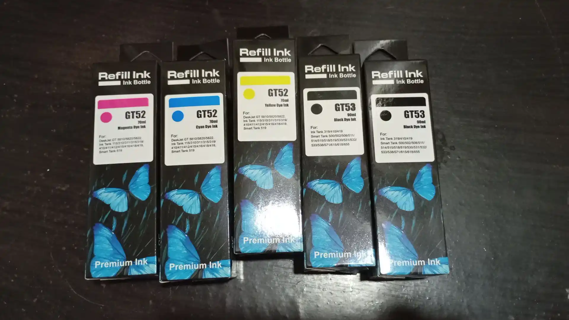 Чернила HP HGT52 для Ink Tank 110, 115, 119, 310, 315, 500, 515, 4 цвета + 1 черный в подарок