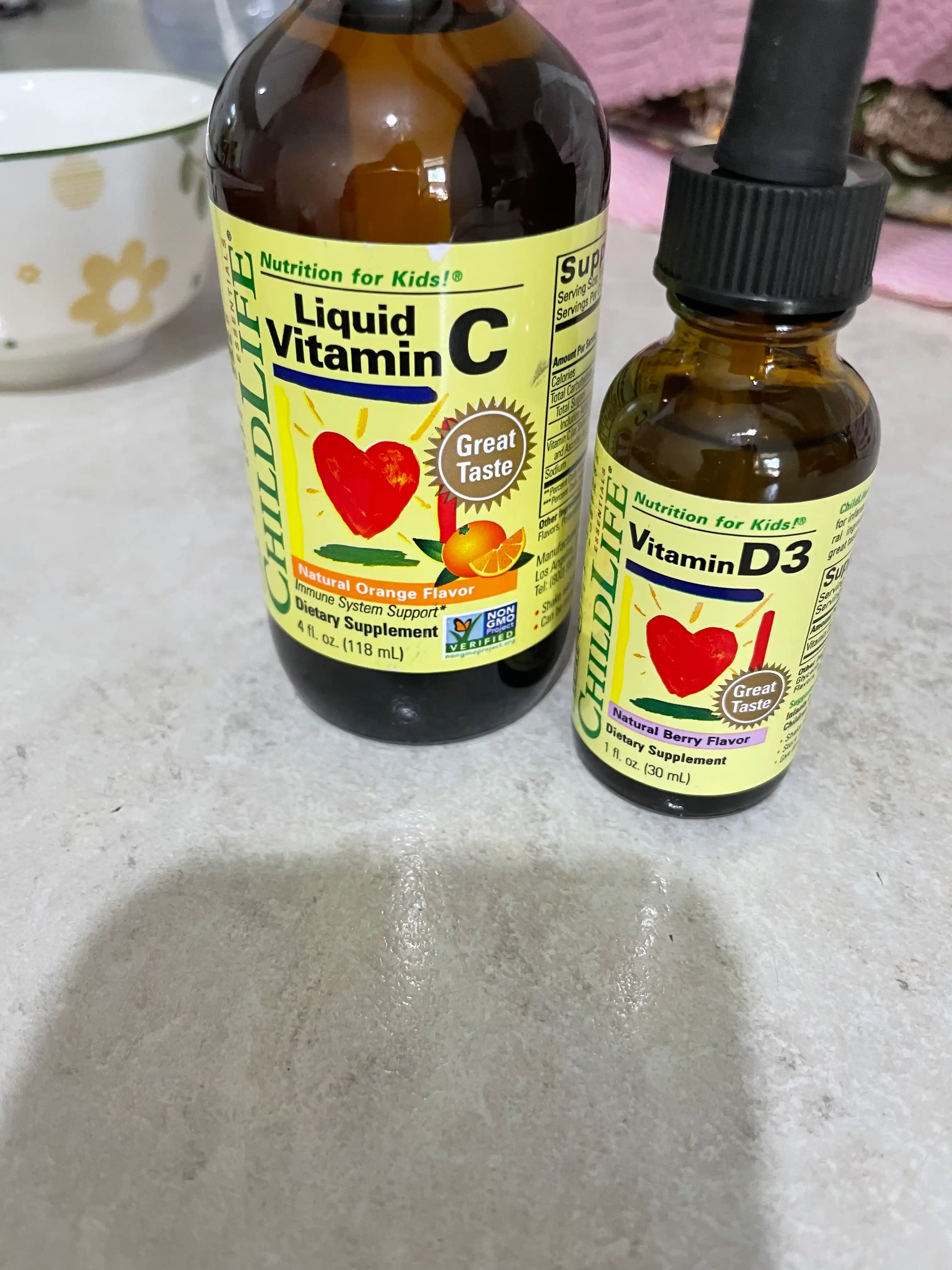 Vitamin D 3 Childlife Essentials 500 ME, meva ta'mi bilan, 30 ml, bolalarga vitamin D