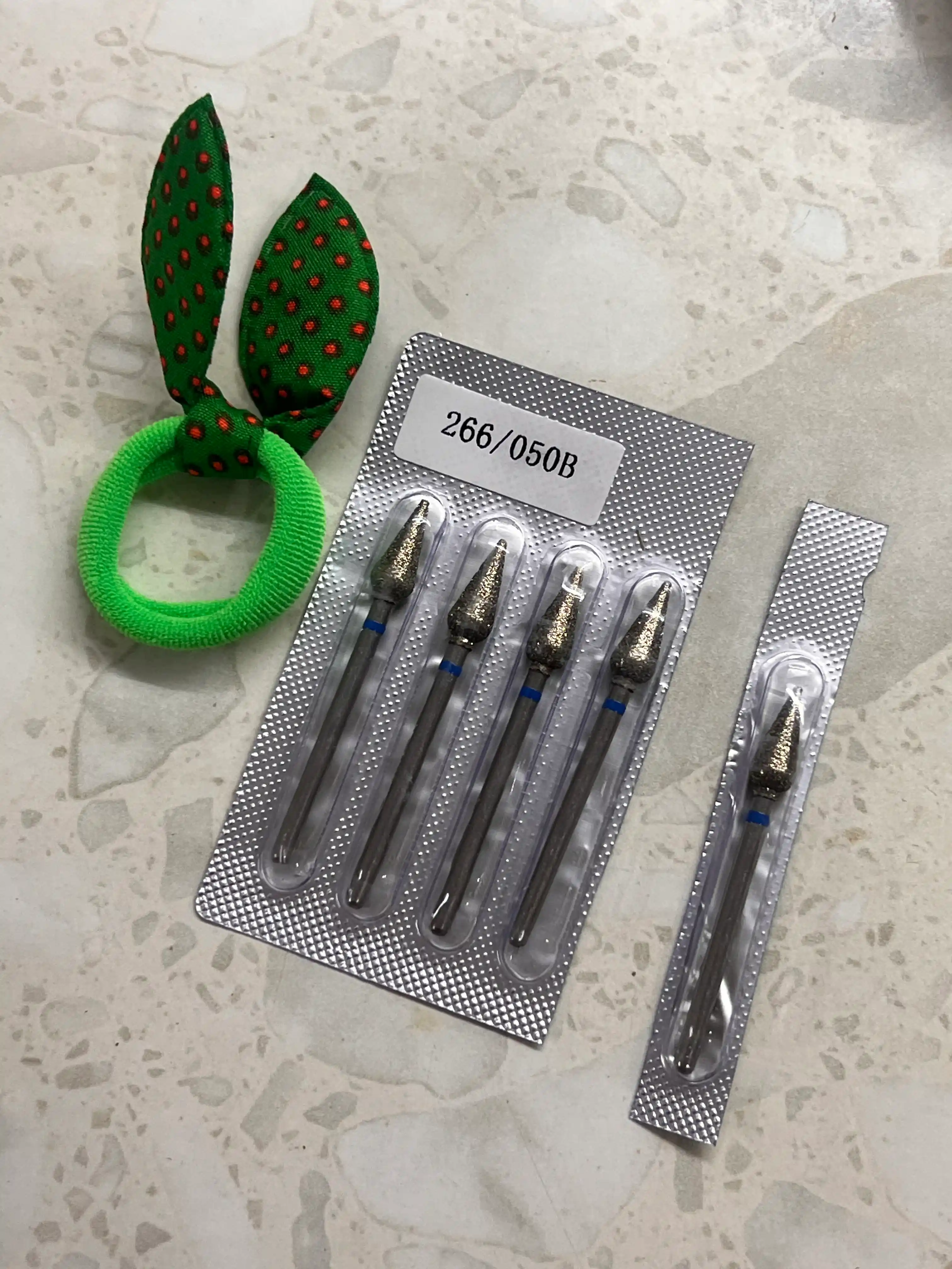 Алмазные фрезы для маникюра и педикюра, синие, Капля 5.0