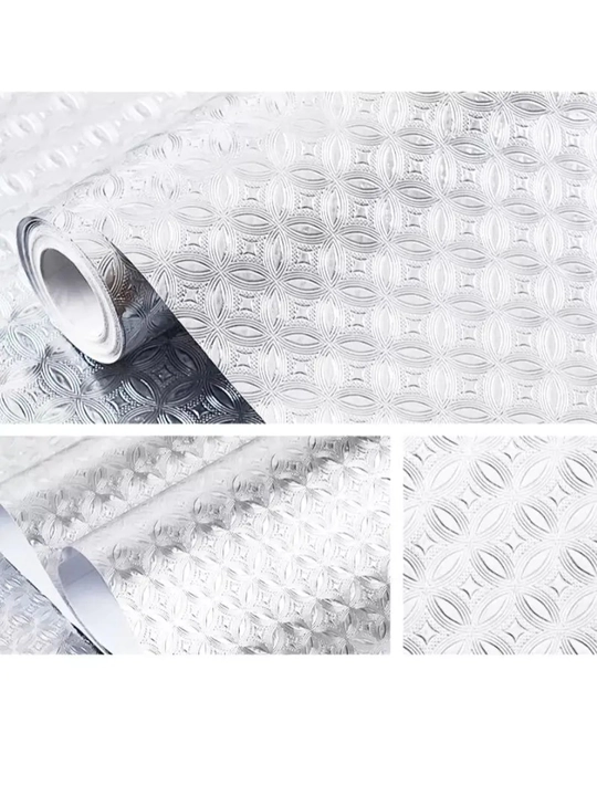 Mebel va devorlar uchun o'z-o'zidan yopishqoq plyonka, alyuminiy folga 60x200 sm