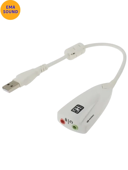 Usb Sound Ovoz Tashqi Kartasi 5h Ovoz Yozish Va Eshittirish Uchun - 