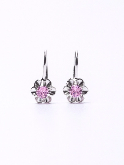 Серебряные серьги для девочек, Sumayya Silver — 333259-333259-РОЗОВ