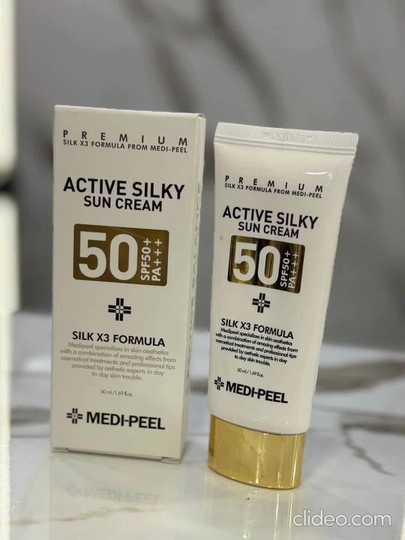 Medi‑Peel Active Silky Sun Cream SPF50+ PA+++ солнцезащитный крем - 