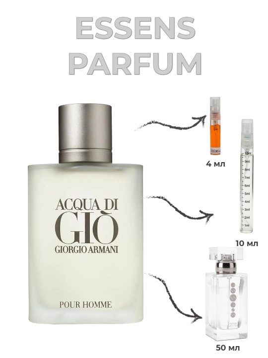 ESSENS m003 б  в стилистике Acqua di Gio, парфюм для мужчин свежий легкий аромат - 