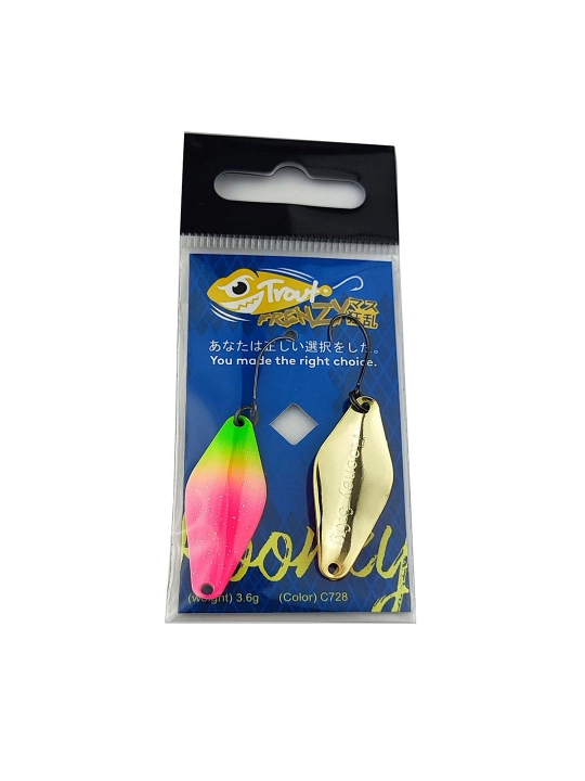 Forel qarmoqchasimon jalbasi Trout Frenzy Rooney 3.6gr# Rang C728 - 