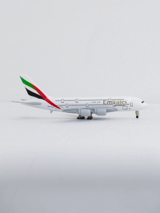 Модель самолёта Airbus A380, Emirates, 20 см, Шасси, Металл+пластик