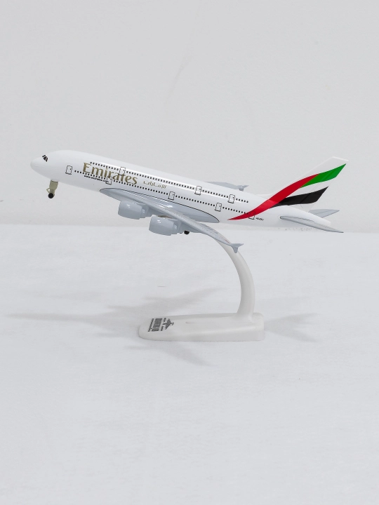 Модель самолёта Airbus A380, Emirates, 20 см, Шасси, Металл+пластик