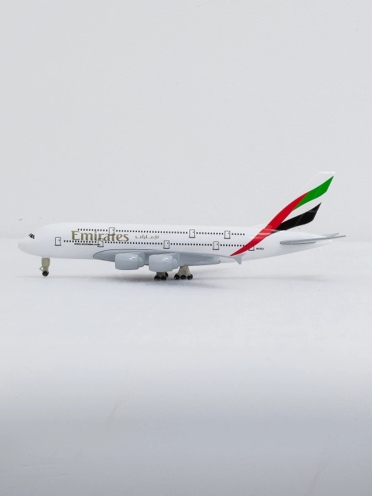 Модель самолёта Airbus A380, Emirates, 20 см, Шасси, Металл+пластик