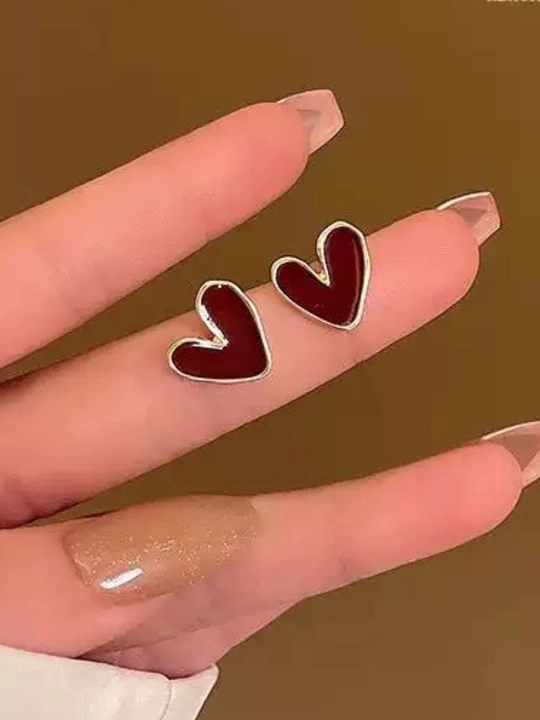 Серьги в форме сердечек, женские серьги