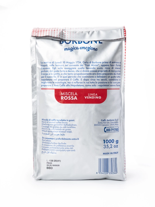 Кофе Borbone Vending Beans Red Line, зерновой купаж арабика, робуста, 1 кг