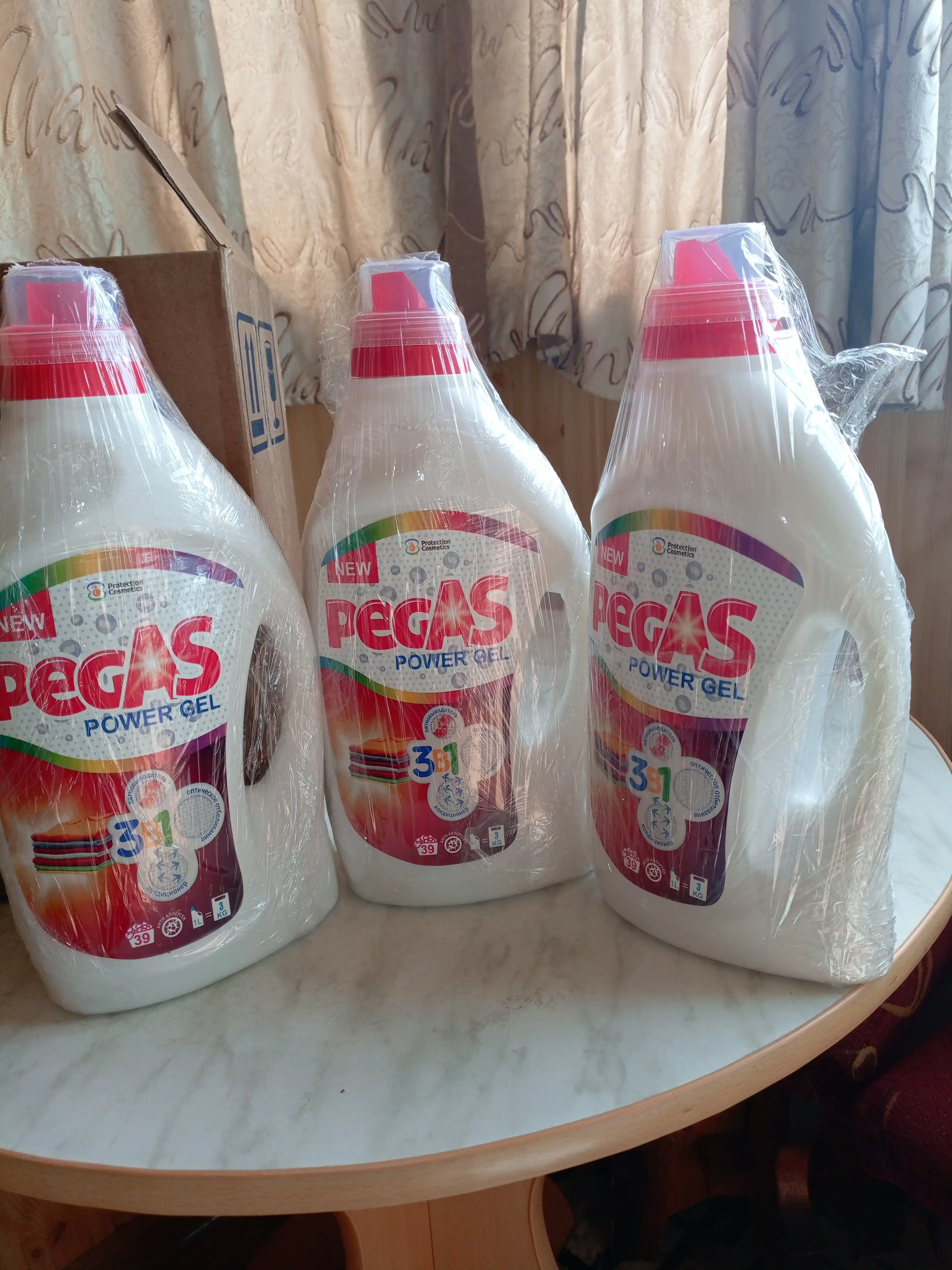 Yuvish uchun gellar to'plami Pegas Gel, 117 marta yuvish uchun, 5.85 litr