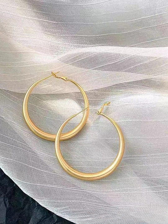 Серьги кольца, круглые, конго серебрянного, золотого, красных цветов