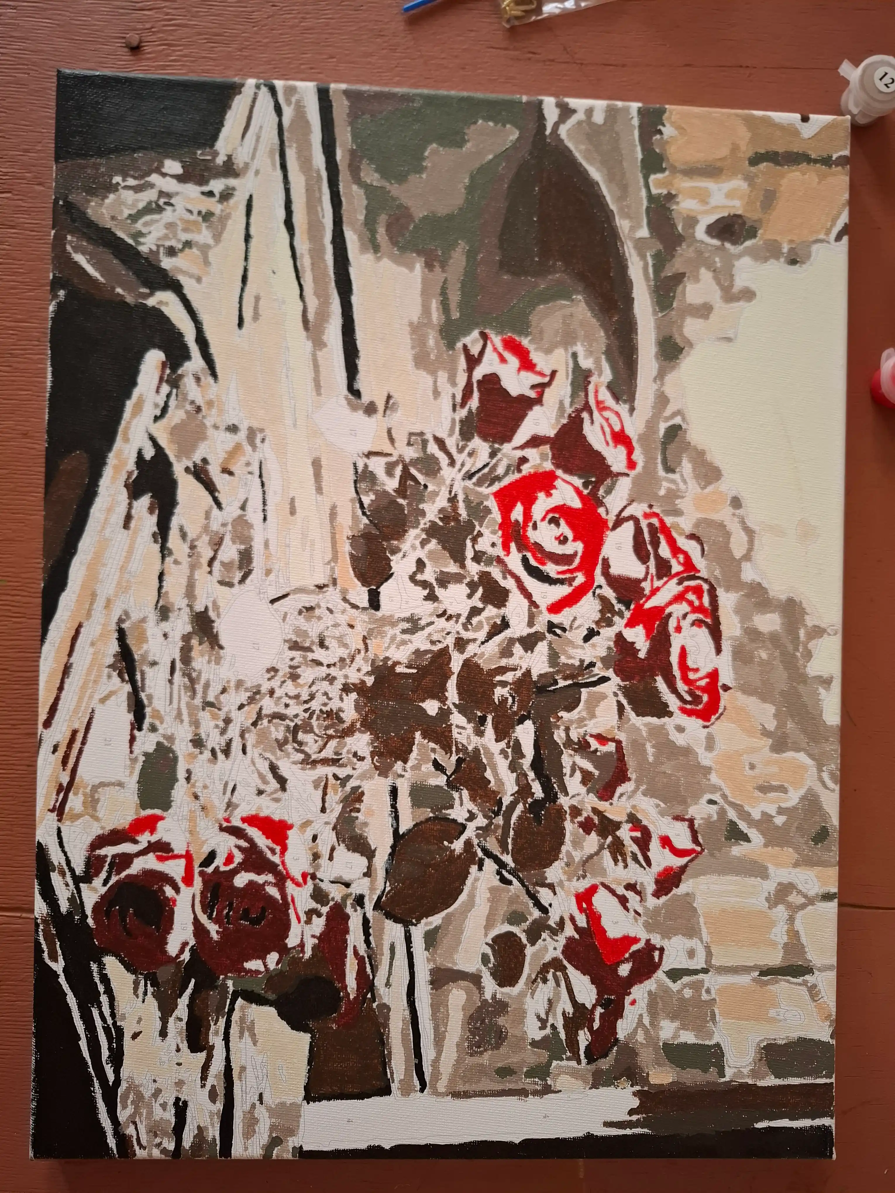 Raqamlar bo'yicha rasm Skystore Shaxarlar asosli ramkaga tortilgan, 30x40 sm