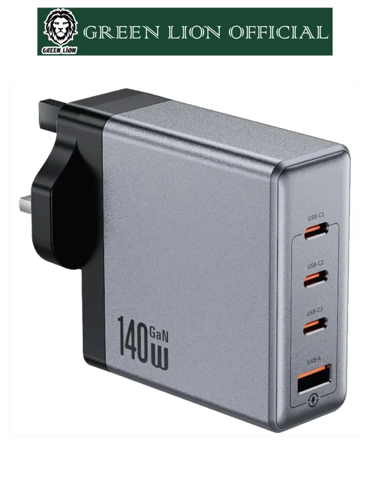 Сетевое зарядное устройство 140W Green Lion GaNPremium, быстрая зарядка, PD, PPD, QC 3.0