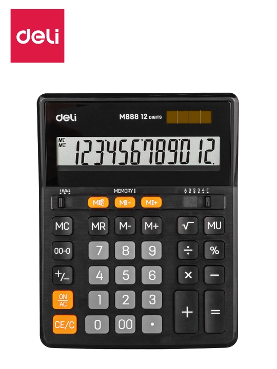 Калькулятор 12 разрядный, M888 Deli, 888-M - 